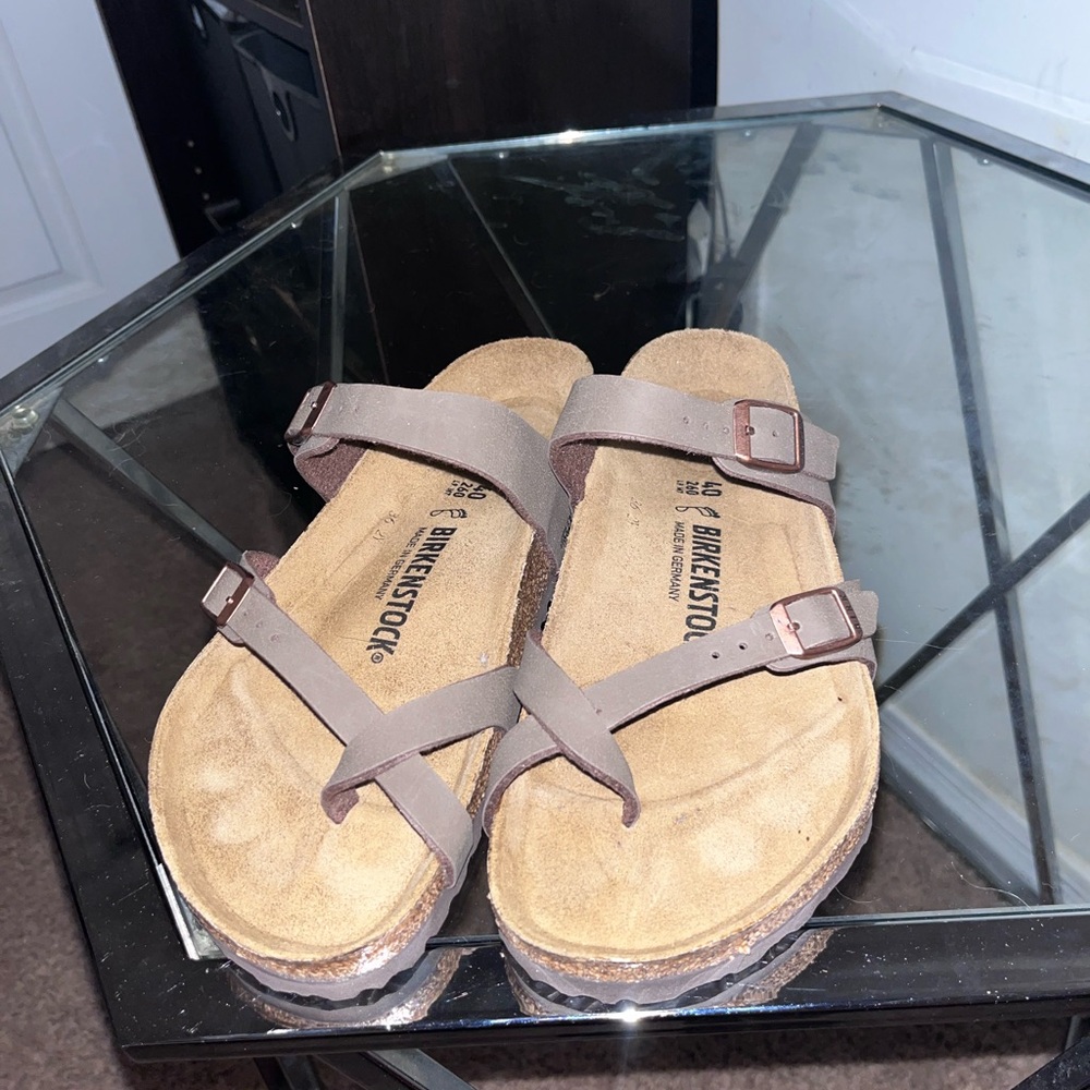 Birkenstock Tan Cross-Strap Sandals